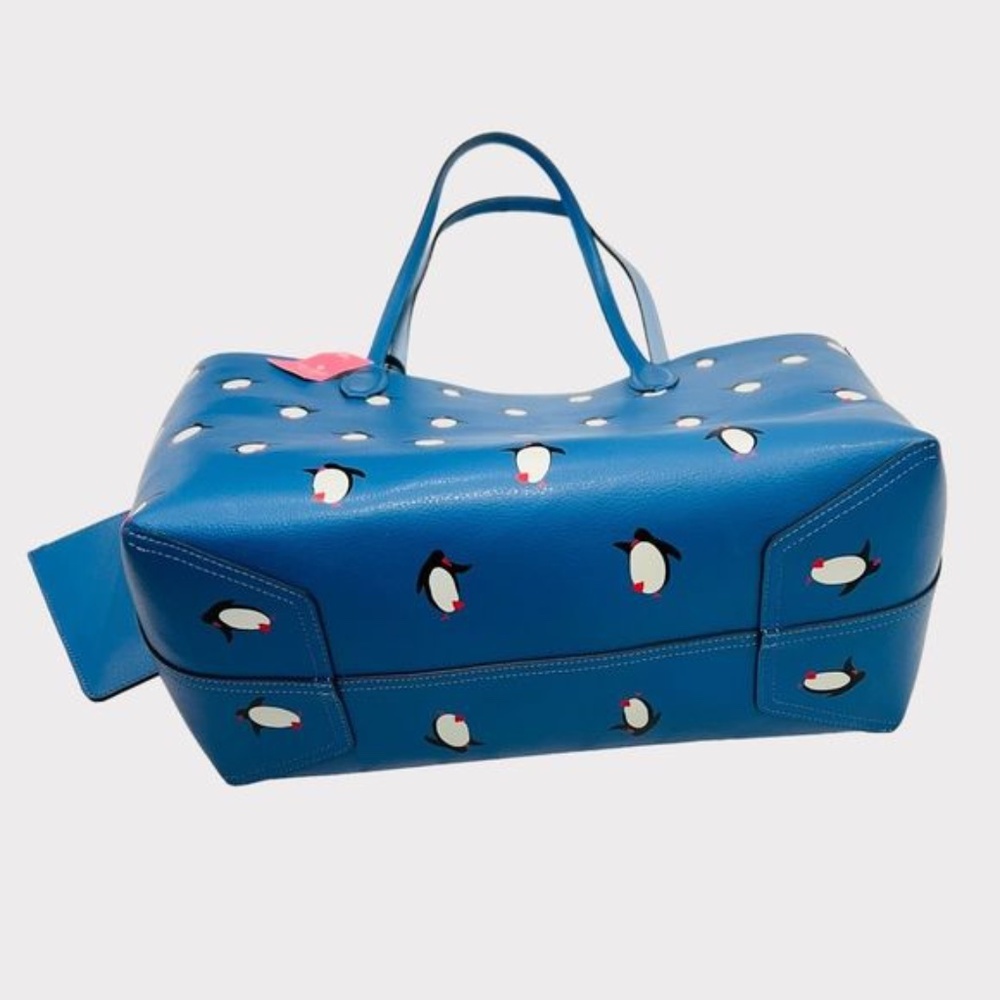 ❄️NWT 🐧 Kate Spade blue large tote ❄️ 🐧 arctic friends Reversible - Picture 10 of 13